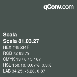 颜色代码: Scala - Scala 81.03.27 | qconv.com