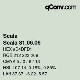 カラーコード: Scala - Scala 81.06.06 | qconv.com