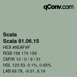 カラーコード: Scala - Scala 81.06.15 | qconv.com