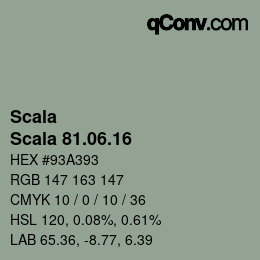 颜色代码: Scala - Scala 81.06.16 | qconv.com