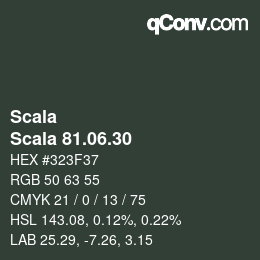 颜色代码: Scala - Scala 81.06.30 | qconv.com