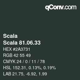 カラーコード: Scala - Scala 81.06.33 | qconv.com