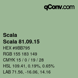 颜色代码: Scala - Scala 81.09.15 | qconv.com