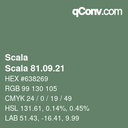 颜色代码: Scala - Scala 81.09.21 | qconv.com