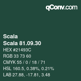 颜色代码: Scala - Scala 81.09.30 | qconv.com