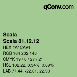 颜色代码: Scala - Scala 81.12.12 | qconv.com