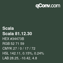 颜色代码: Scala - Scala 81.12.30 | qconv.com