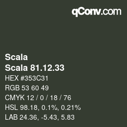 Código de color: Scala - Scala 81.12.33 | qconv.com