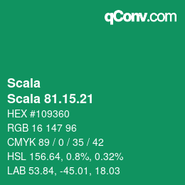 颜色代码: Scala - Scala 81.15.21 | qconv.com