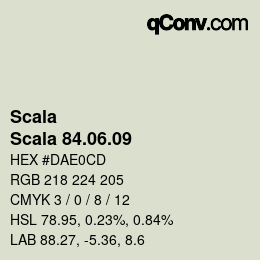 カラーコード: Scala - Scala 84.06.09 | qconv.com