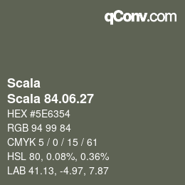 Código de color: Scala - Scala 84.06.27 | qconv.com