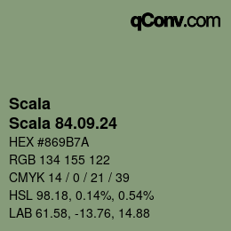 颜色代码: Scala - Scala 84.09.24 | qconv.com