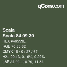 颜色代码: Scala - Scala 84.09.30 | qconv.com