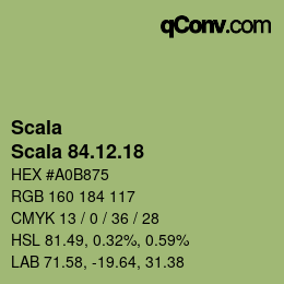 颜色代码: Scala - Scala 84.12.18 | qconv.com