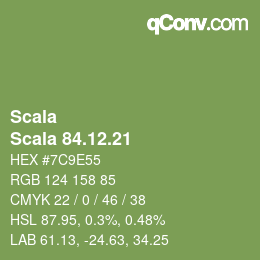 颜色代码: Scala - Scala 84.12.21 | qconv.com