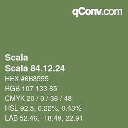 颜色代码: Scala - Scala 84.12.24 | qconv.com