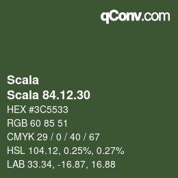 颜色代码: Scala - Scala 84.12.30 | qconv.com