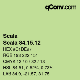 カラーコード: Scala - Scala 84.15.12 | qconv.com