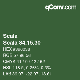 カラーコード: Scala - Scala 84.15.30 | qconv.com