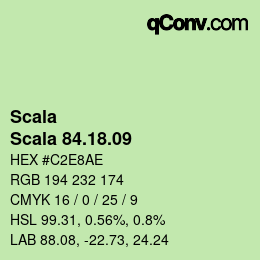 颜色代码: Scala - Scala 84.18.09 | qconv.com