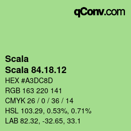 Código de color: Scala - Scala 84.18.12 | qconv.com
