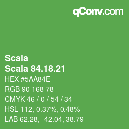 颜色代码: Scala - Scala 84.18.21 | qconv.com