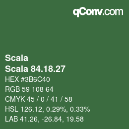 カラーコード: Scala - Scala 84.18.27 | qconv.com