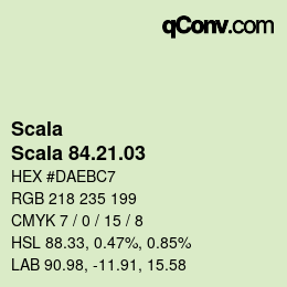颜色代码: Scala - Scala 84.21.03 | qconv.com