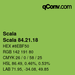 カラーコード: Scala - Scala 84.21.18 | qconv.com