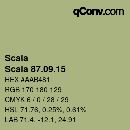 Farbcode: Scala - Scala 87.09.15 | qconv.com
