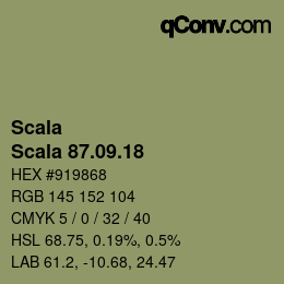 颜色代码: Scala - Scala 87.09.18 | qconv.com