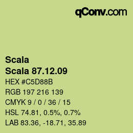 颜色代码: Scala - Scala 87.12.09 | qconv.com