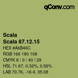カラーコード: Scala - Scala 87.12.15 | qconv.com