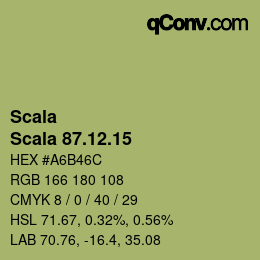 Color code: Scala - Scala 87.12.15 | qconv.com