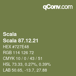 Farbcode: Scala - Scala 87.12.21 | qconv.com