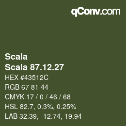 颜色代码: Scala - Scala 87.12.27 | qconv.com