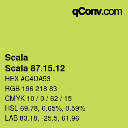 Color code: Scala - Scala 87.15.12 | qconv.com