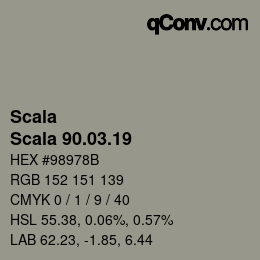 カラーコード: Scala - Scala 90.03.19 | qconv.com