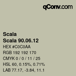 颜色代码: Scala - Scala 90.06.12 | qconv.com