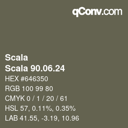 カラーコード: Scala - Scala 90.06.24 | qconv.com
