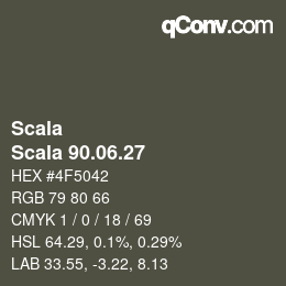 颜色代码: Scala - Scala 90.06.27 | qconv.com