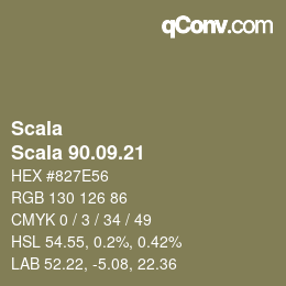 カラーコード: Scala - Scala 90.09.21 | qconv.com