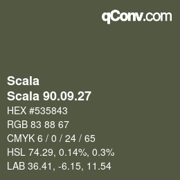 颜色代码: Scala - Scala 90.09.27 | qconv.com