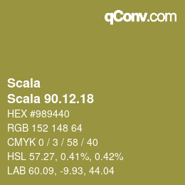カラーコード: Scala - Scala 90.12.18 | qconv.com