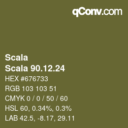カラーコード: Scala - Scala 90.12.24 | qconv.com