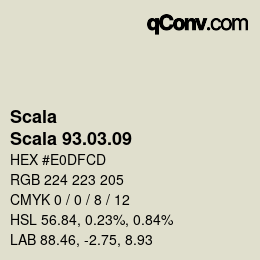 カラーコード: Scala - Scala 93.03.09 | qconv.com