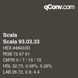 Código de color: Scala - Scala 93.03.33 | qconv.com