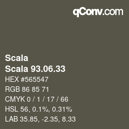 颜色代码: Scala - Scala 93.06.33 | qconv.com