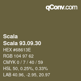 Código de color: Scala - Scala 93.09.30 | qconv.com