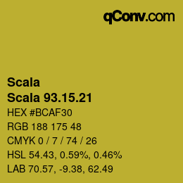 カラーコード: Scala - Scala 93.15.21 | qconv.com